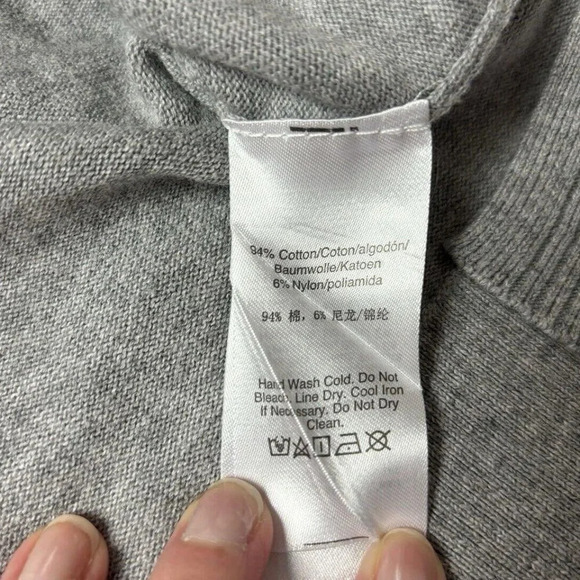 DKNY Women's Size Small Sweater Dress Logo Gray Metallic Streetwear 90s - Picture 7 of 11